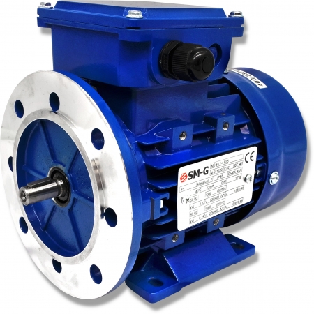 SILNIK ELEKTRYCZNY Z KOŁNIERZEM 0,12kW 400V 1390obr WAŁEK 11mm 3-FAZOWY